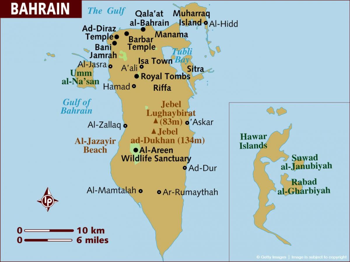 al Bahrain mapě
