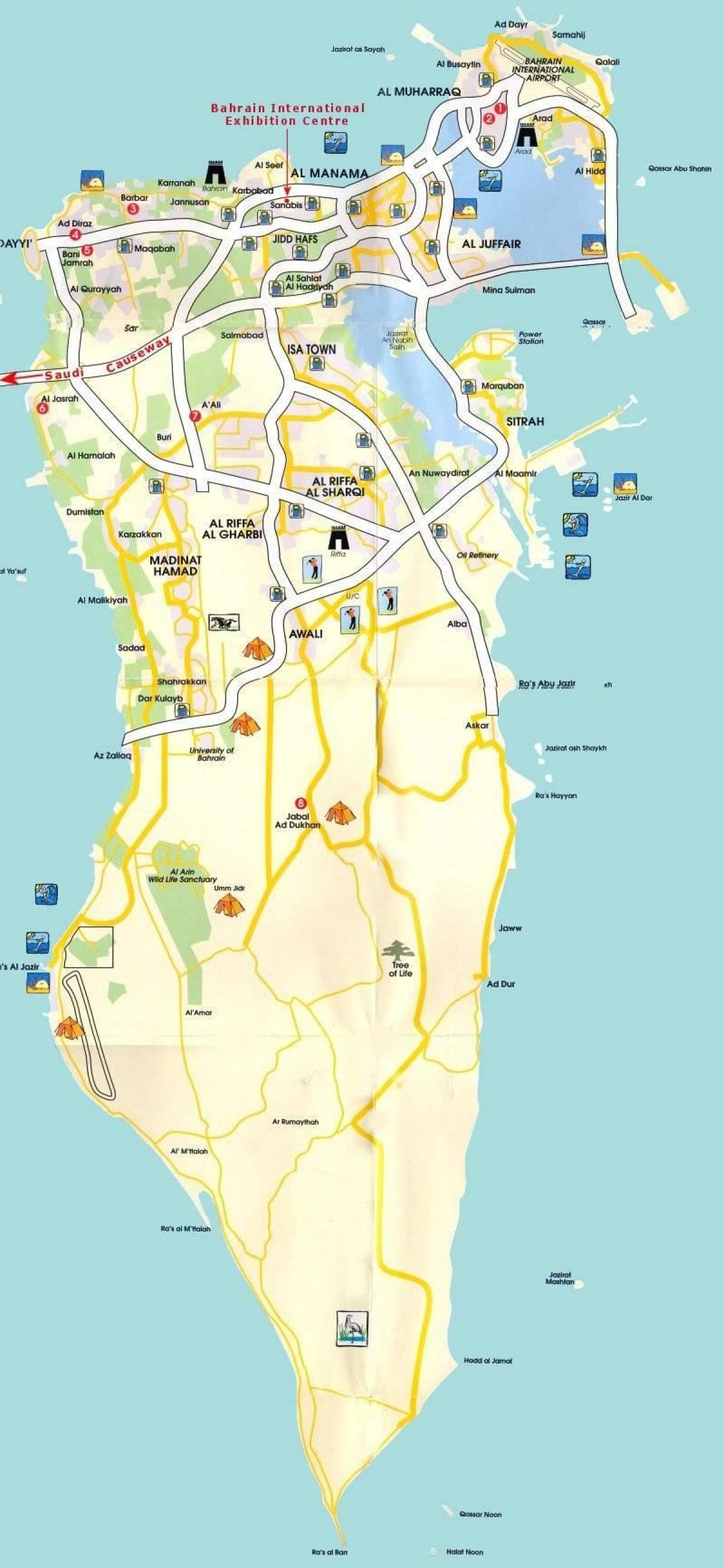 mapa manáma Bahrajn