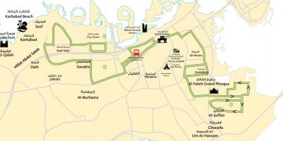 Mapa města Bahrajnu