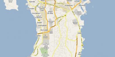 Mapa street map Bahrajnu