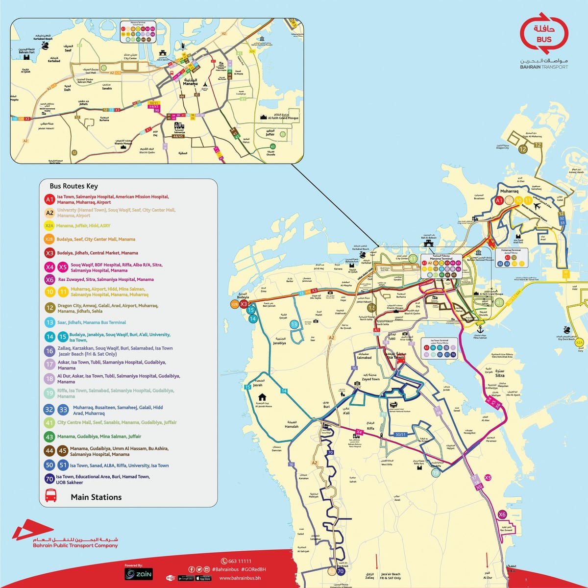 mapa Bahrajnu autobus