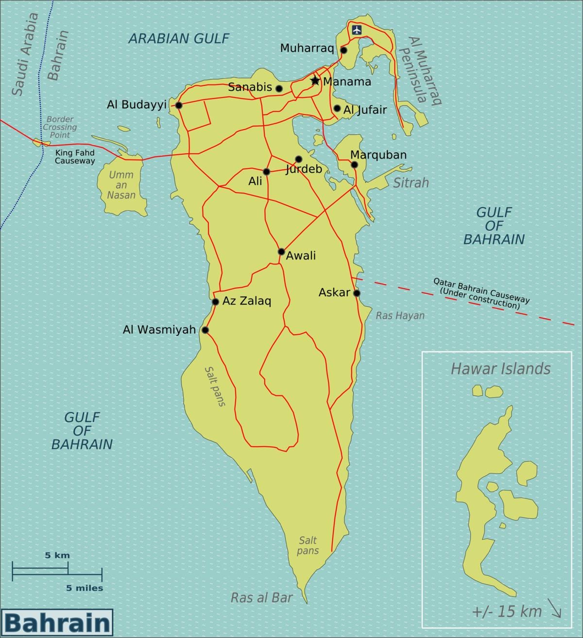 Bahrain mezinárodní letiště parkoviště mapě