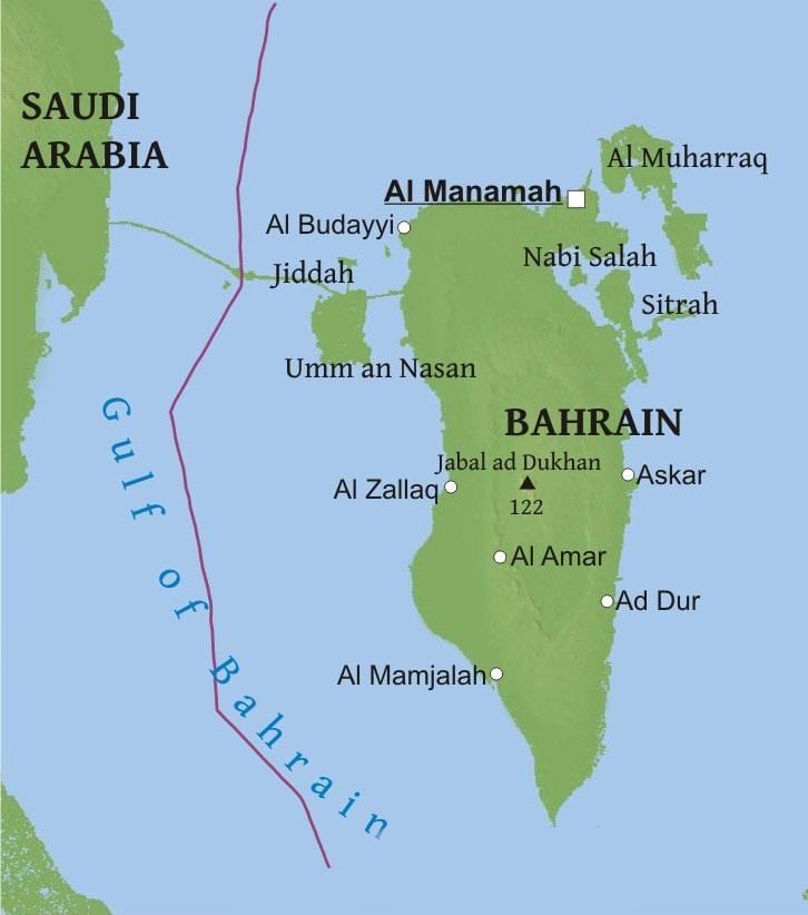 mapa Bahrajnu most