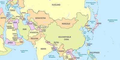 Mapa asie Bahrajn