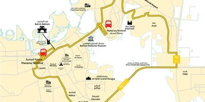 Mapa Bahrajnu driving school road