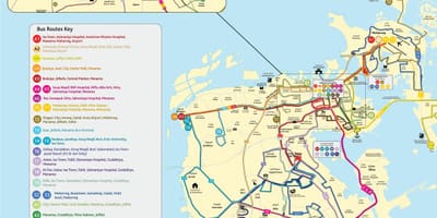 Mapa Bahrajnu autobus