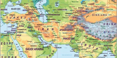 Mapa Bahrain map atlas světa