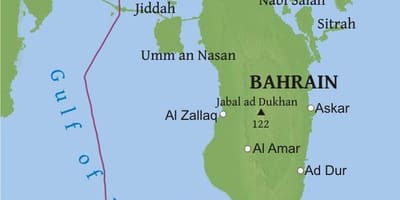 Mapa Bahrajnu most